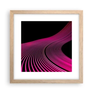 Een poster in een licht eiken lijst - Avenue van licht - 30x30 cm