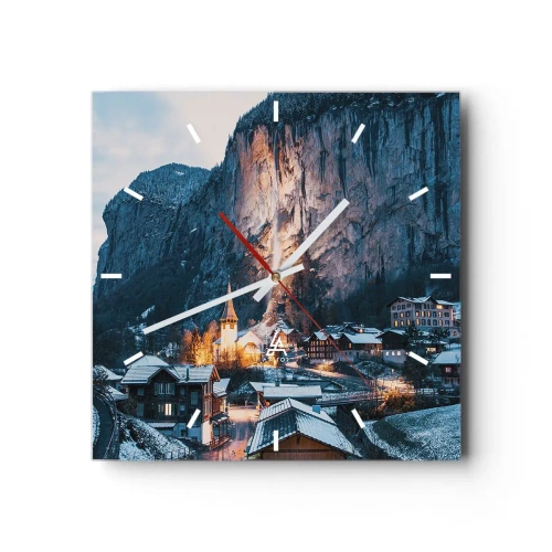 Wandklok - Klok - De stralende geest van de winter - 30x30 cm