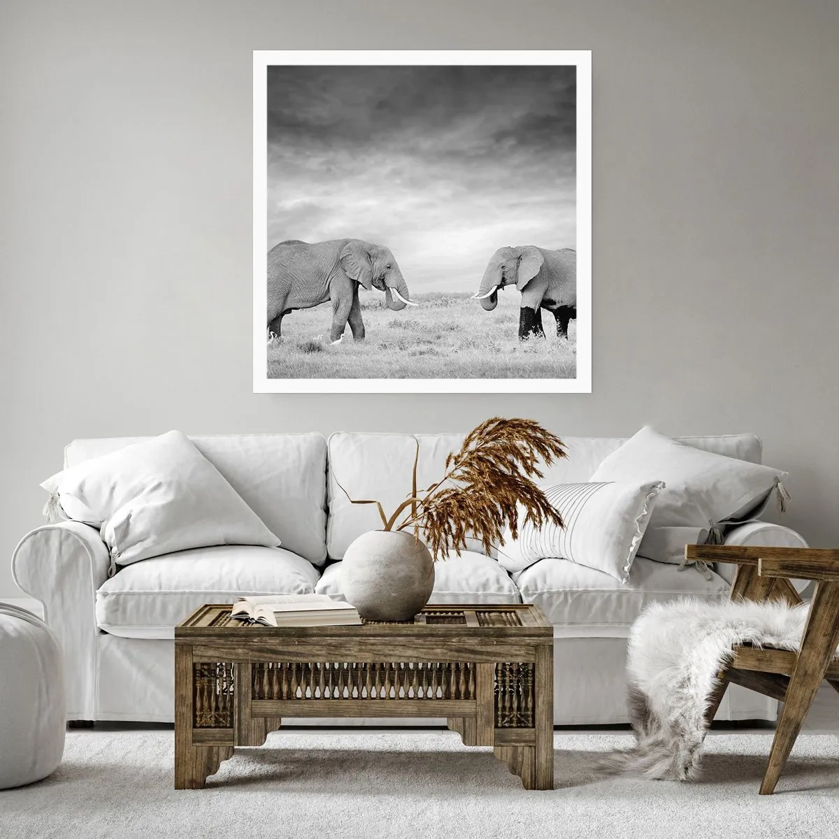 Poster - Grijs is mooi - 60x60 cm