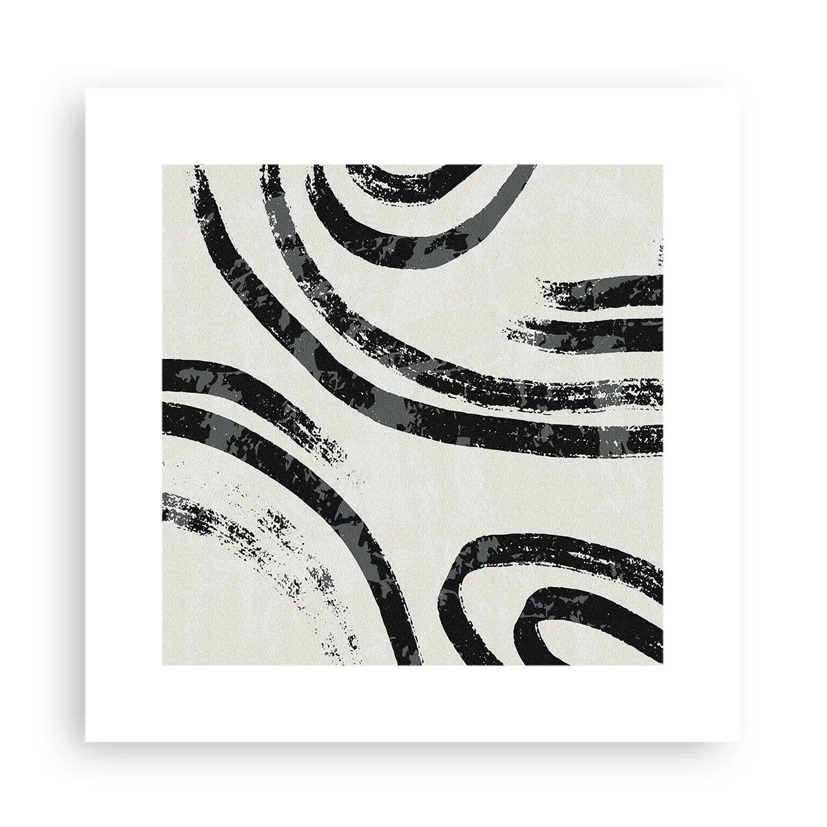 Poster - Half gestopt - 30x30 cm