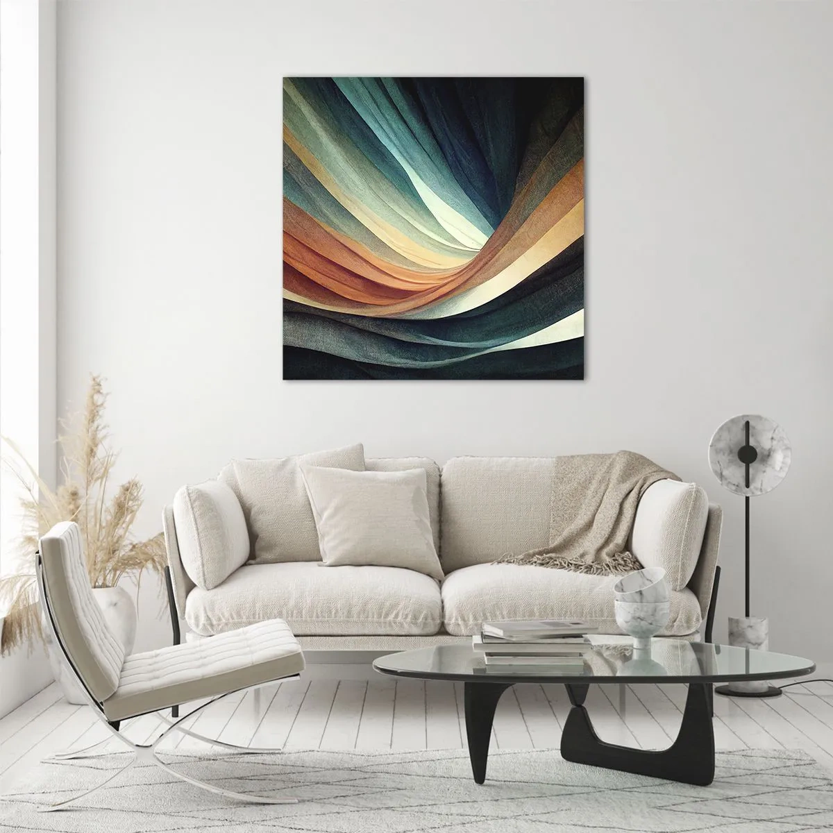 Schilderen op glas - Geweven uit kleuren - 40x40 cm