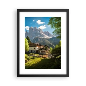 Poster in een zwarte lijst - Alpine idylle - 30x40 cm
