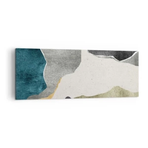 Schilderen op canvas - Mozaïekcompositie met gouddraad - 140x50 cm