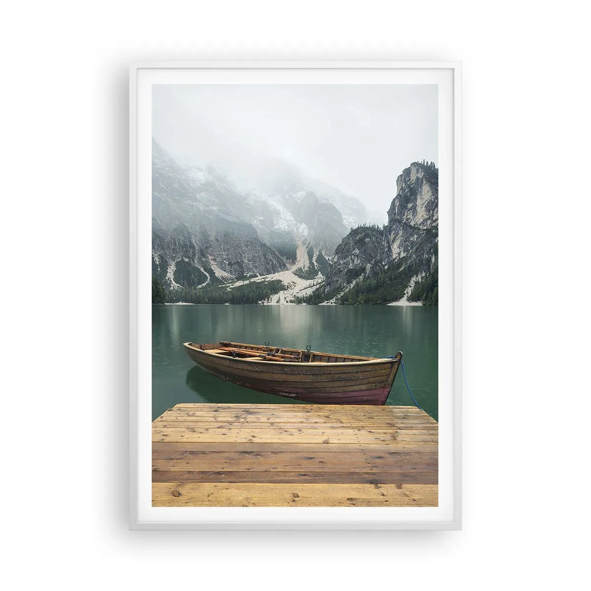 Poster in een witte lijst - "En de trotse rotsen van het voorhoofd" - 70x100 cm