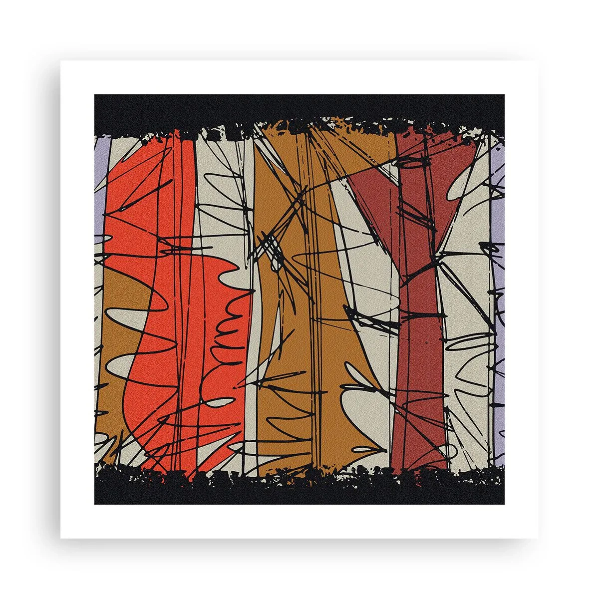 Poster - Spontane compositie - 50x50 cm