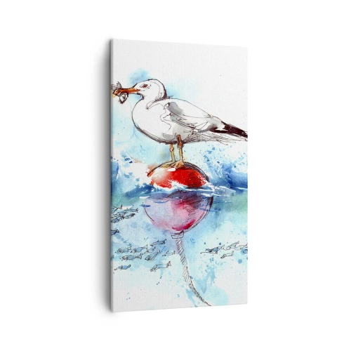 Schilderen op canvas - Succesvolle vangst - 45x80 cm