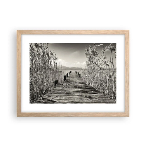 Een poster in een licht eiken lijst - In de stilte van het gras - 40x30 cm