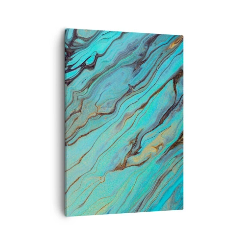 Schilderen op canvas - Turquoise vloed - 50x70 cm