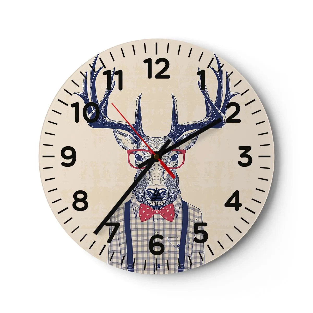 Wandklok - Klok - Een grappig extravaganza - 30x30 cm