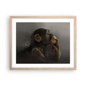 Een poster in een licht eiken lijst - Zeker een denker - 50x40 cm