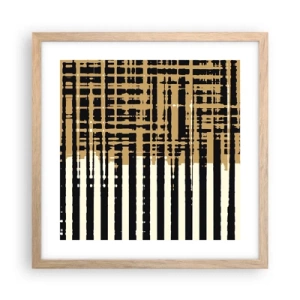 Een poster in een licht eiken lijst - Architecturale abstractie - 40x40 cm