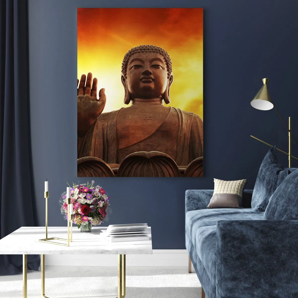 Schilderen op glas - Vrede van de wereld - 50x70 cm
