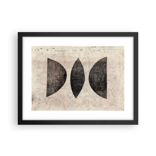 Poster in een zwarte lijst - etnische abstractie - 40x30 cm