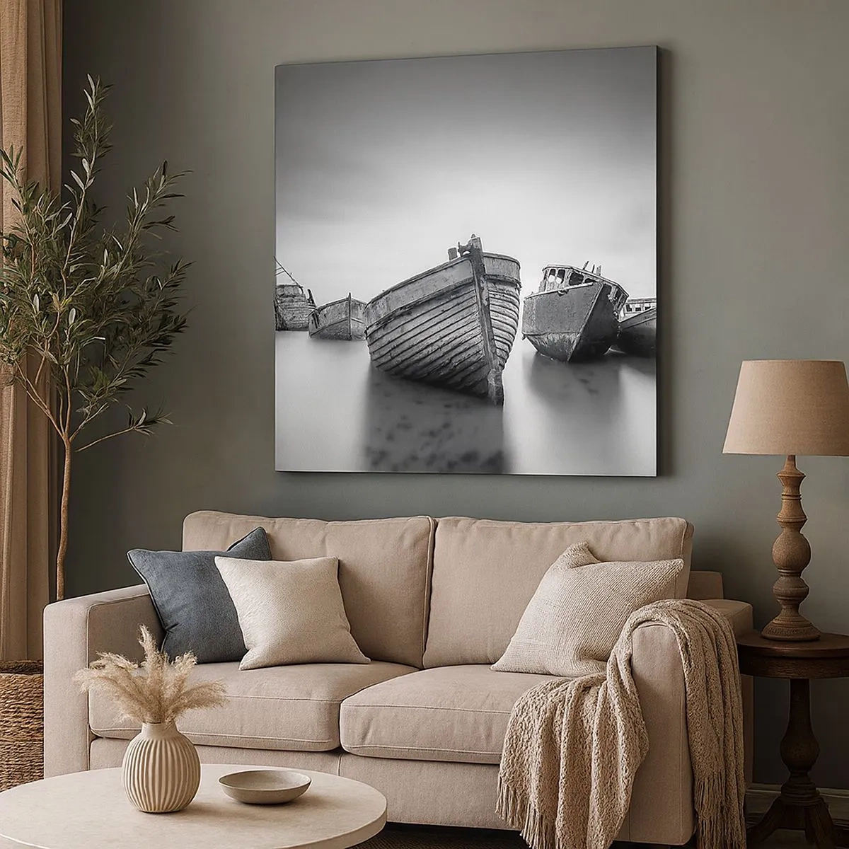 Schilderen op canvas - Alleen herinneringen ... - 30x30 cm