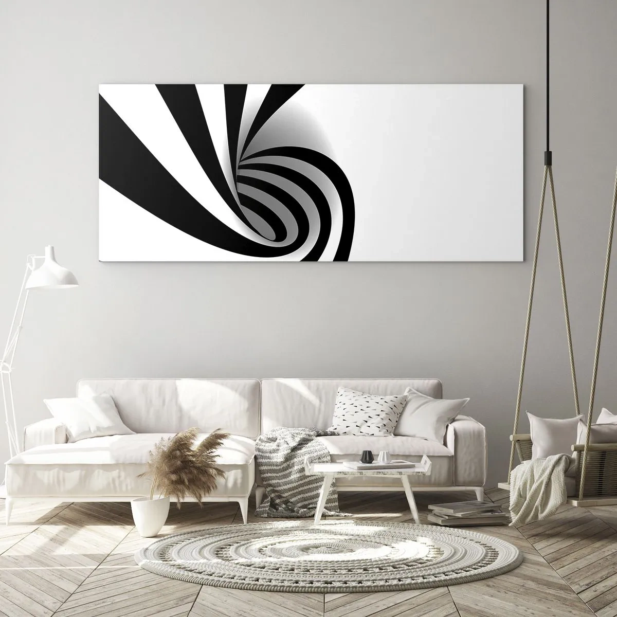 Schilderen op glas - En toch draait het - 140x50 cm