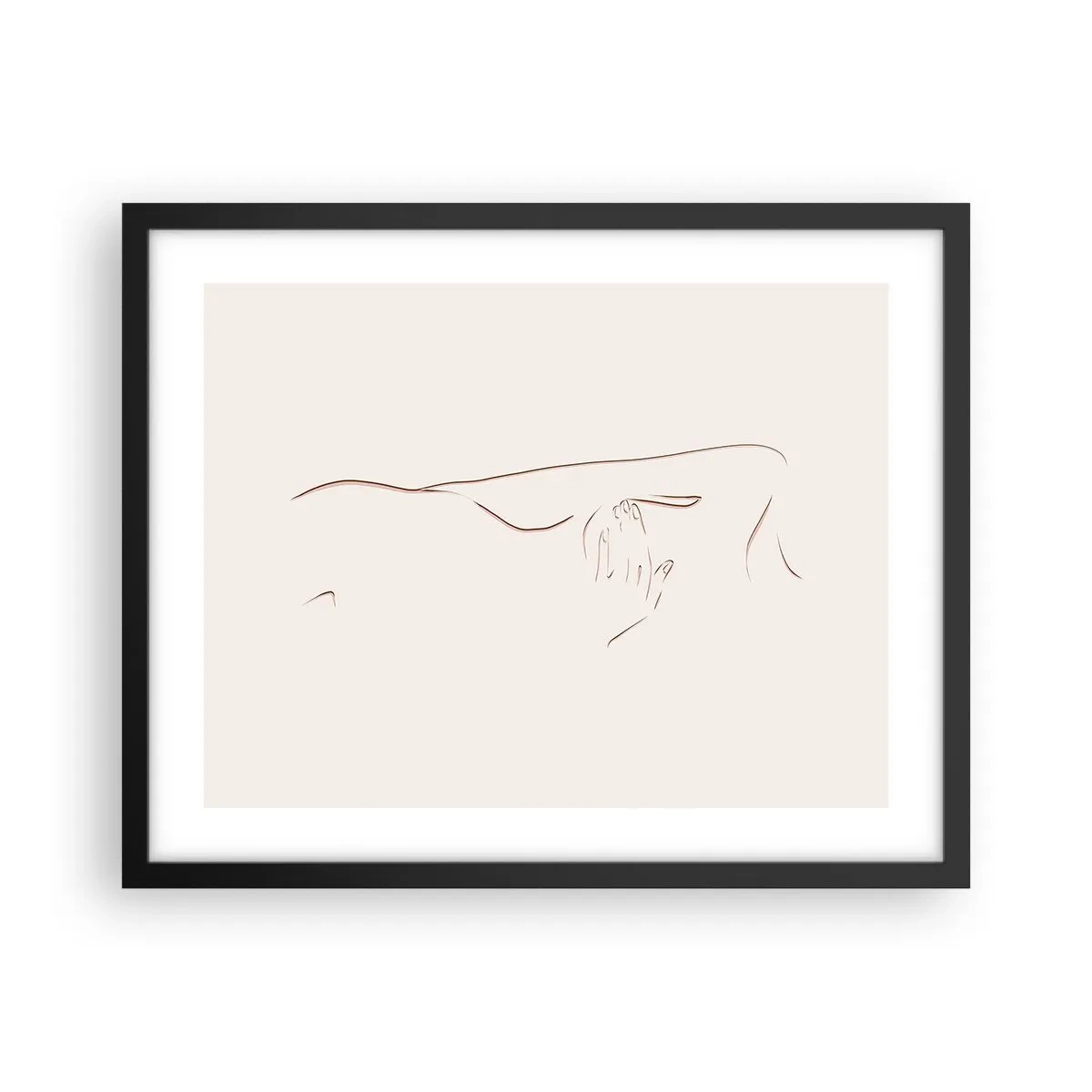 Poster in een zwarte lijst - De vorm van verlangen - 50x40 cm