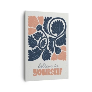 Schilderen op canvas - En jij bloeit ook - 70x100 cm