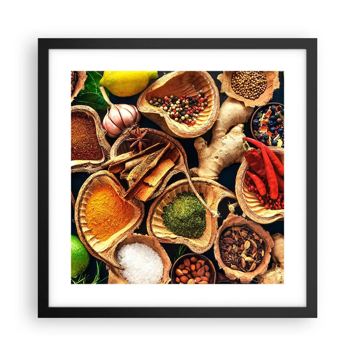 Poster in een zwarte lijst - Neem wat je wilt - 40x40 cm