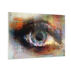 Schilderen op glas - Je kunt in de ziel kijken - 100x70 cm