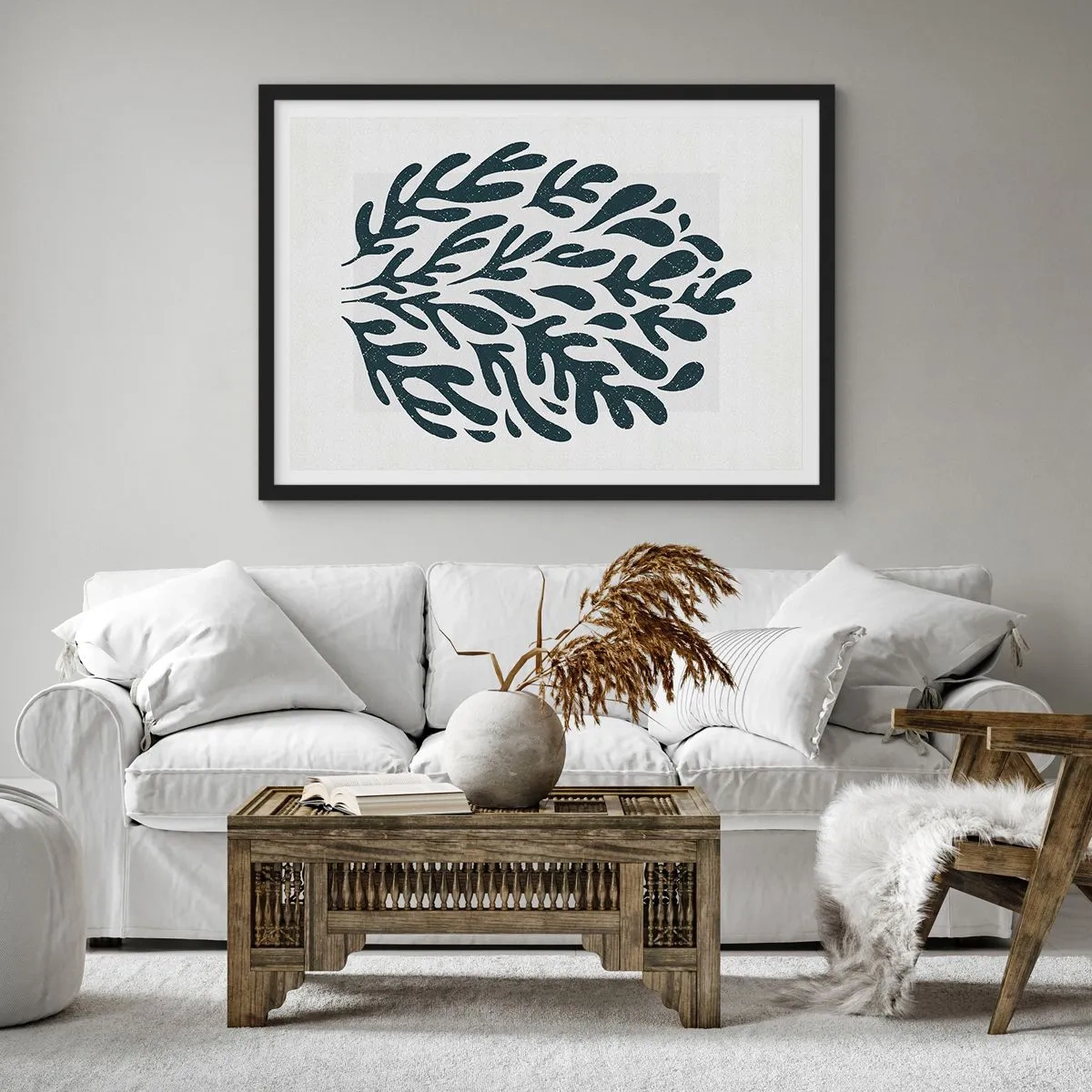 Poster in een zwarte lijst - Vormen van de natuur - 70x50 cm