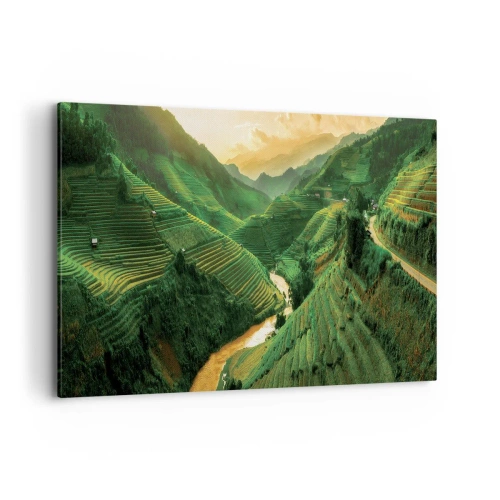Schilderen op canvas - Vietnamese vallei - 120x80 cm