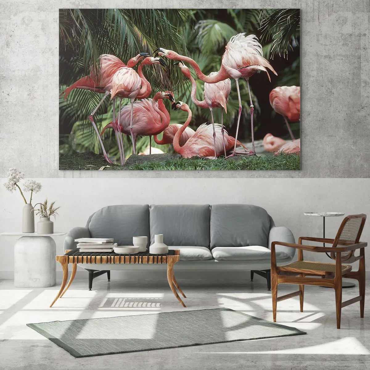Schilderen op glas - Middag roddels - 120x50 cm