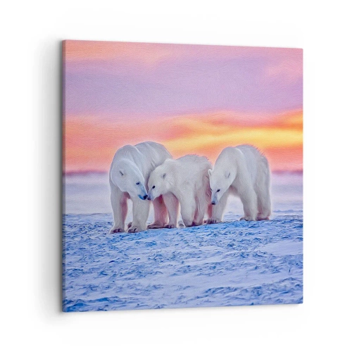 Schilderen op canvas - Familie warmte is genoeg - 50x50 cm