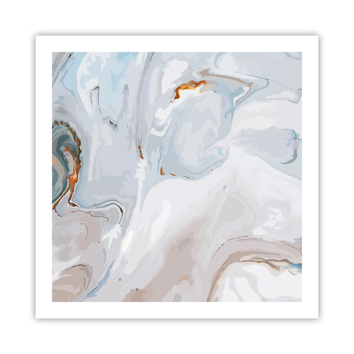 Poster - Het wit is verheven - 60x60 cm