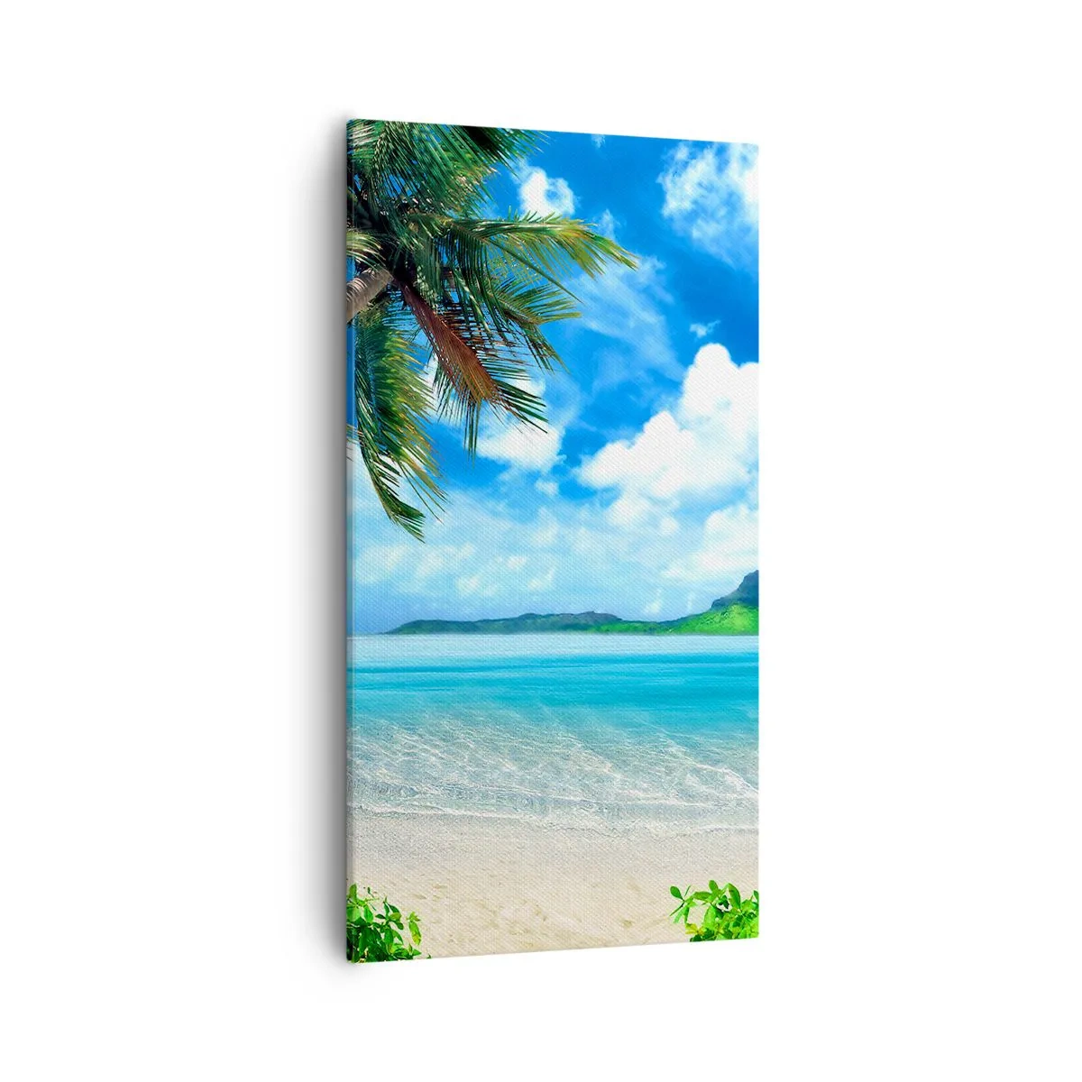 Schilderen op canvas - Het azuur van de tropen - 55x100 cm