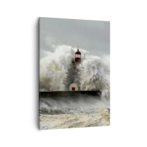 Schilderen op canvas - De woede van de oceaan - 50x70 cm