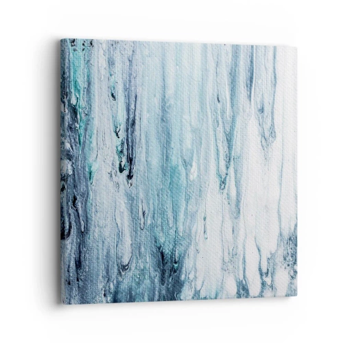 Schilderen op canvas - Blauwe ijspegels - 30x30 cm