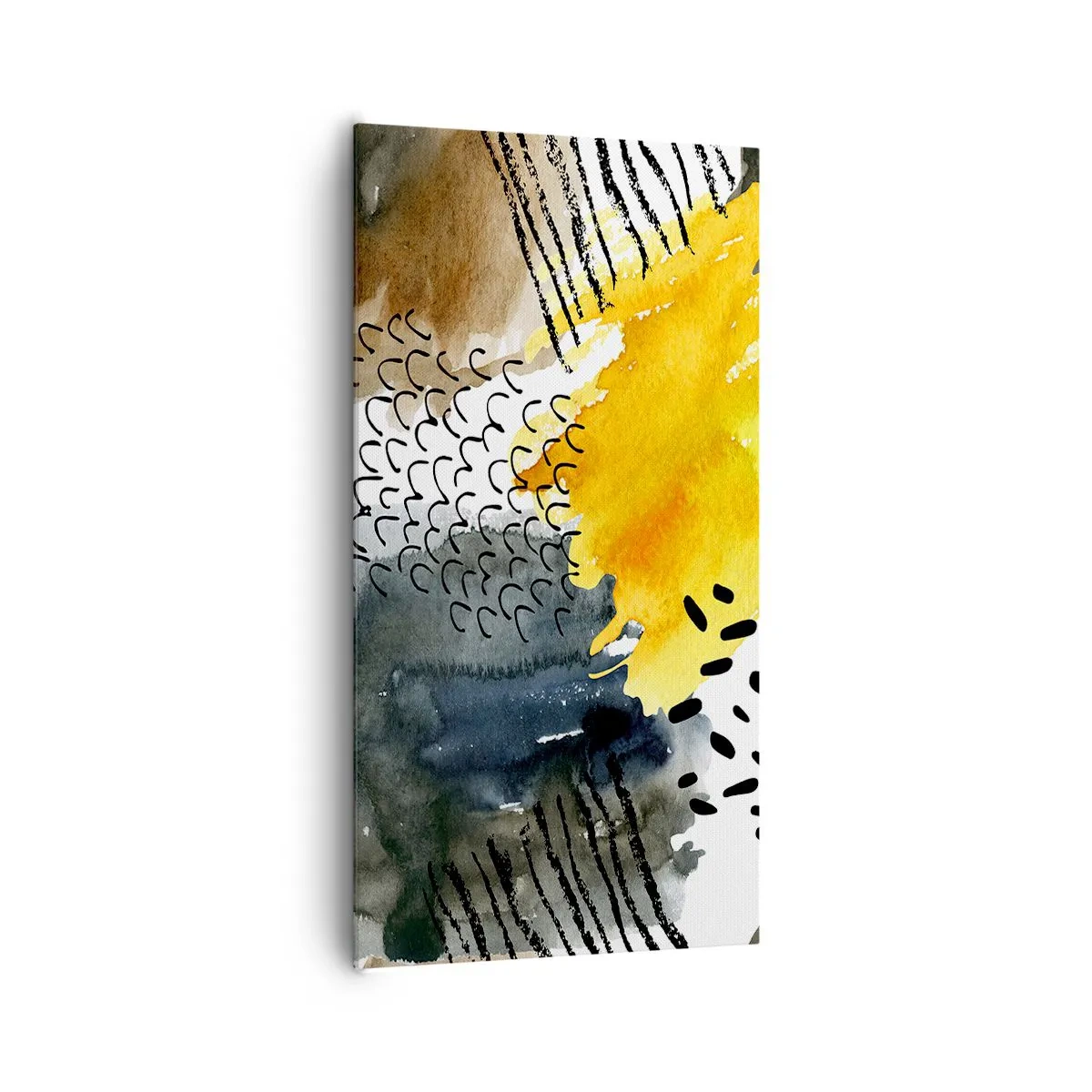 Schilderen op canvas - Een ontmoeting van de elementen - 65x120 cm