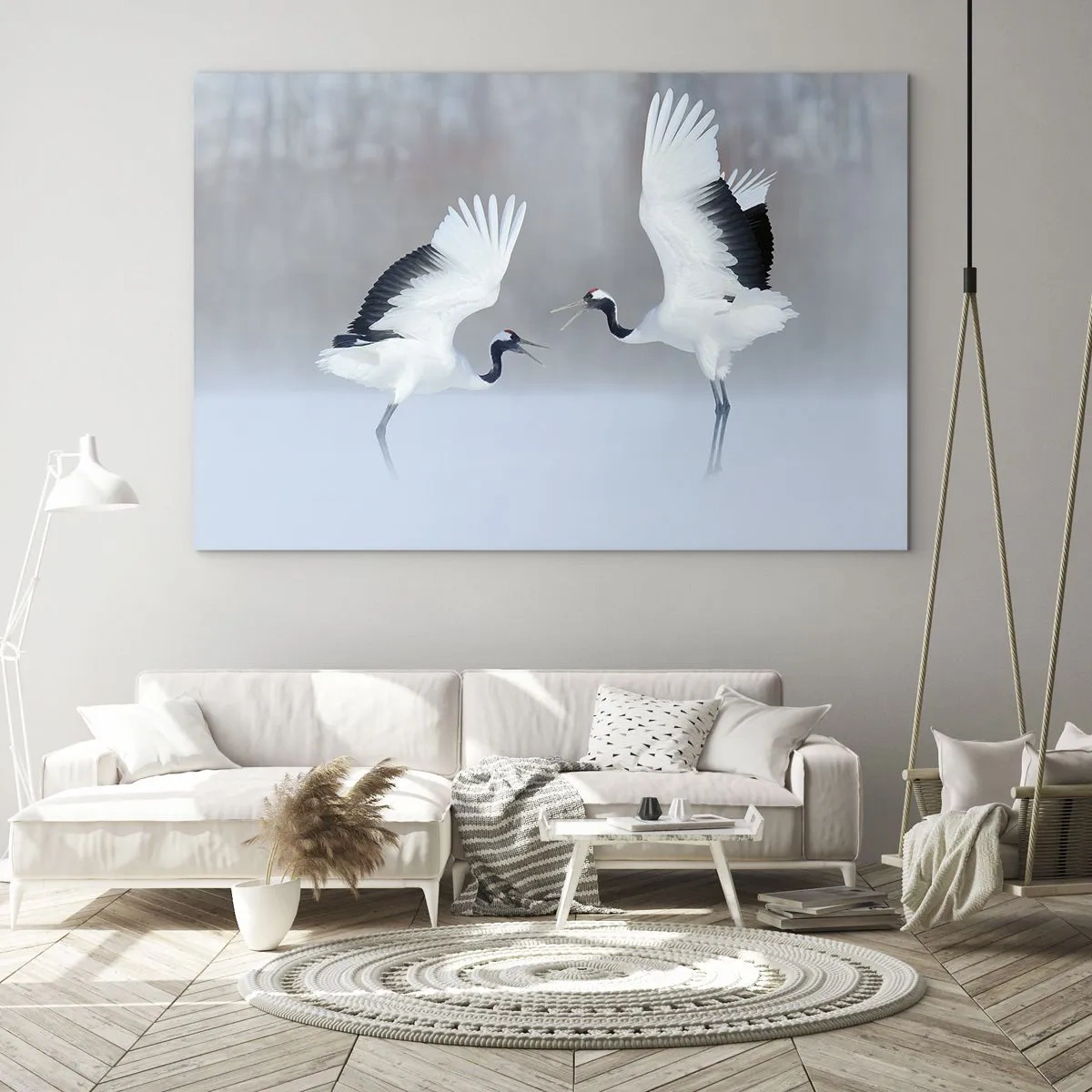 Schilderen op glas - Dans in de mist - 120x80 cm