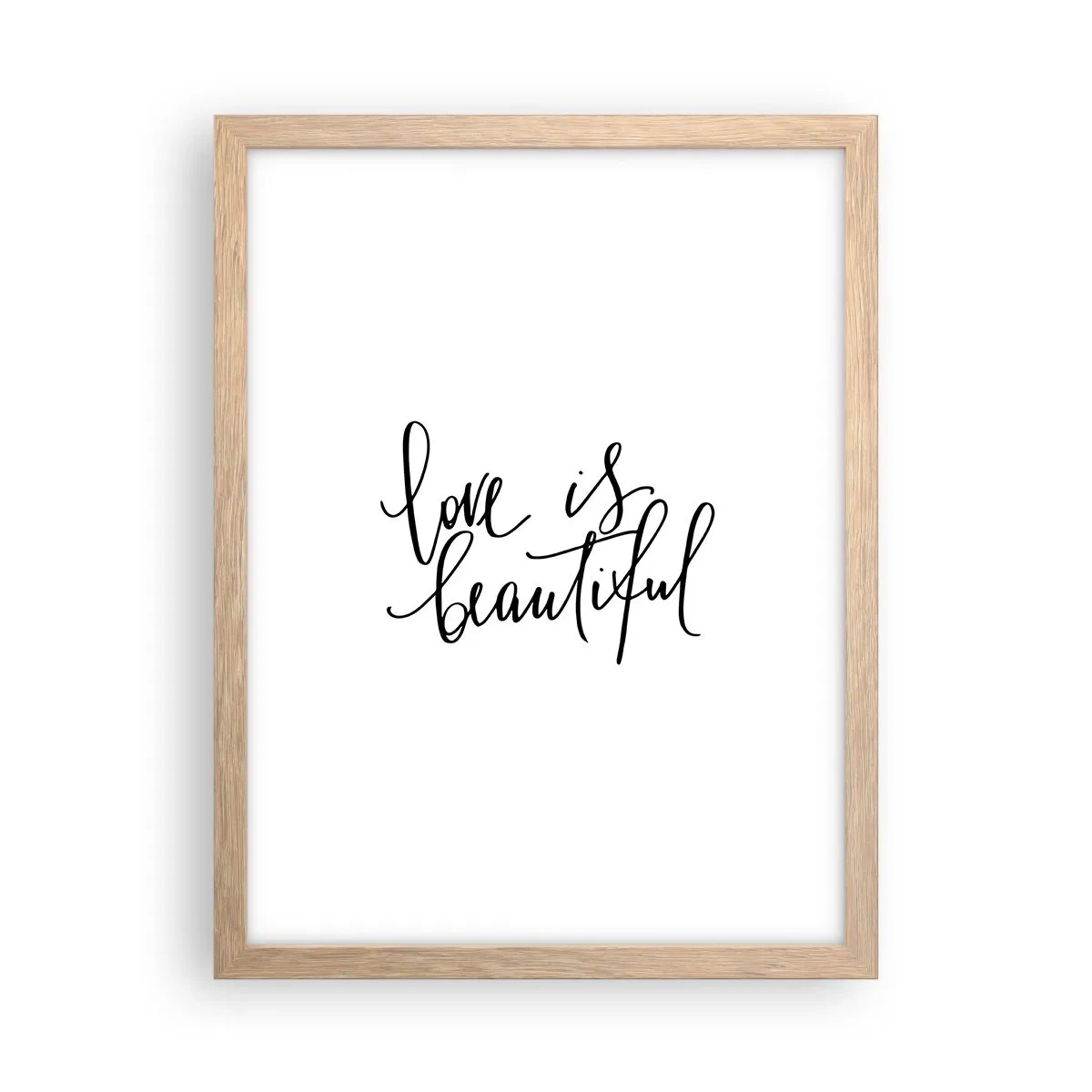 Een poster in een licht eiken lijst - Lees en herhaal - 30x40 cm