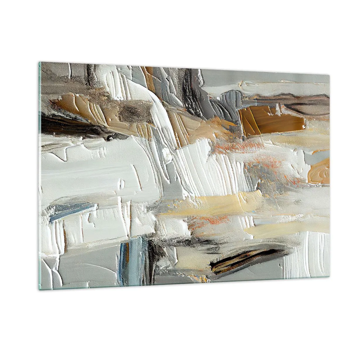 Schilderen op glas - Kleurrijke lagen - 120x80 cm