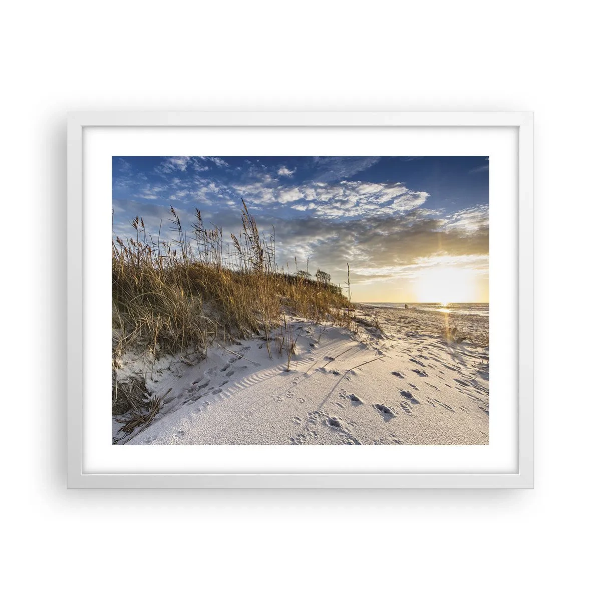 Poster in een witte lijst - Een uitnodiging voor een wandeling - 50x40 cm