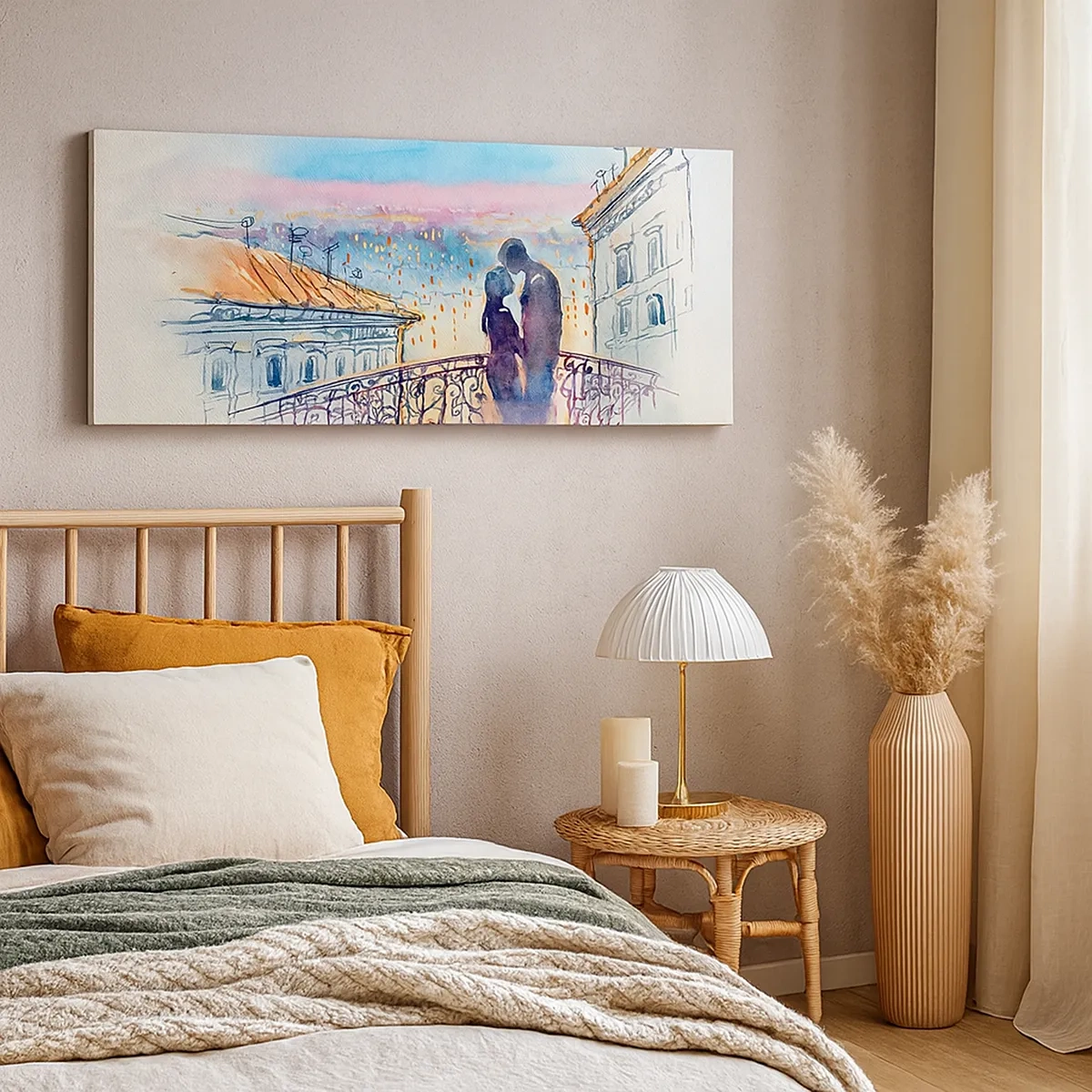 Schilderen op canvas - Parijs liefhebbers - 30x30 cm