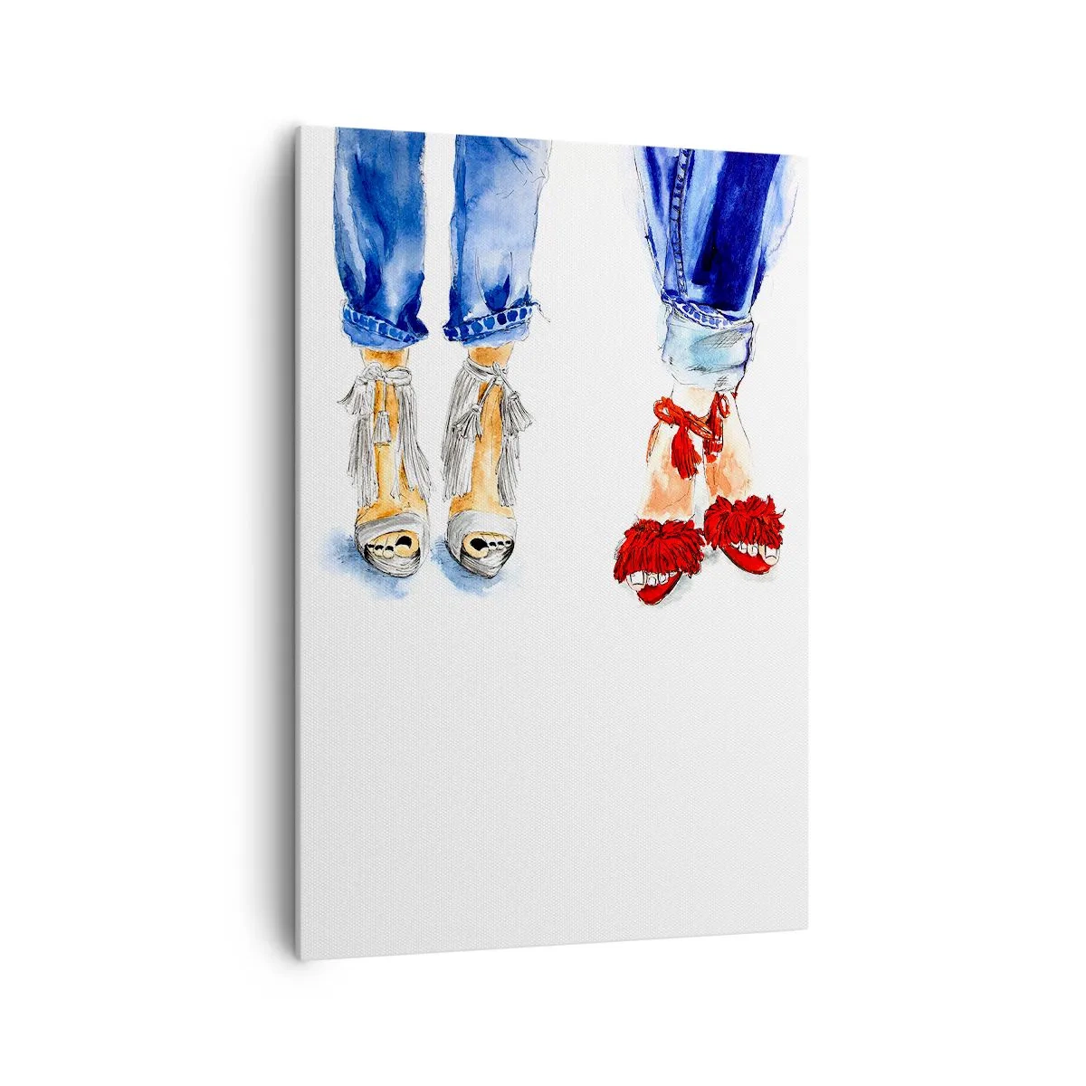 Schilderen op canvas - Misschien gaan we wandelen? - 70x100 cm