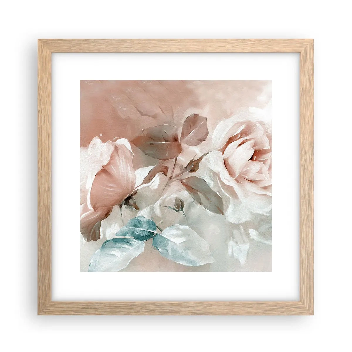 Een poster in een licht eiken lijst - De geest van de romantiek - 30x30 cm