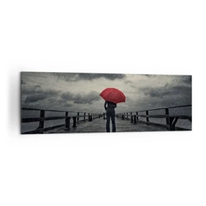 Schilderen op canvas - Het maakt niet uit dat het regent - 160x50 cm