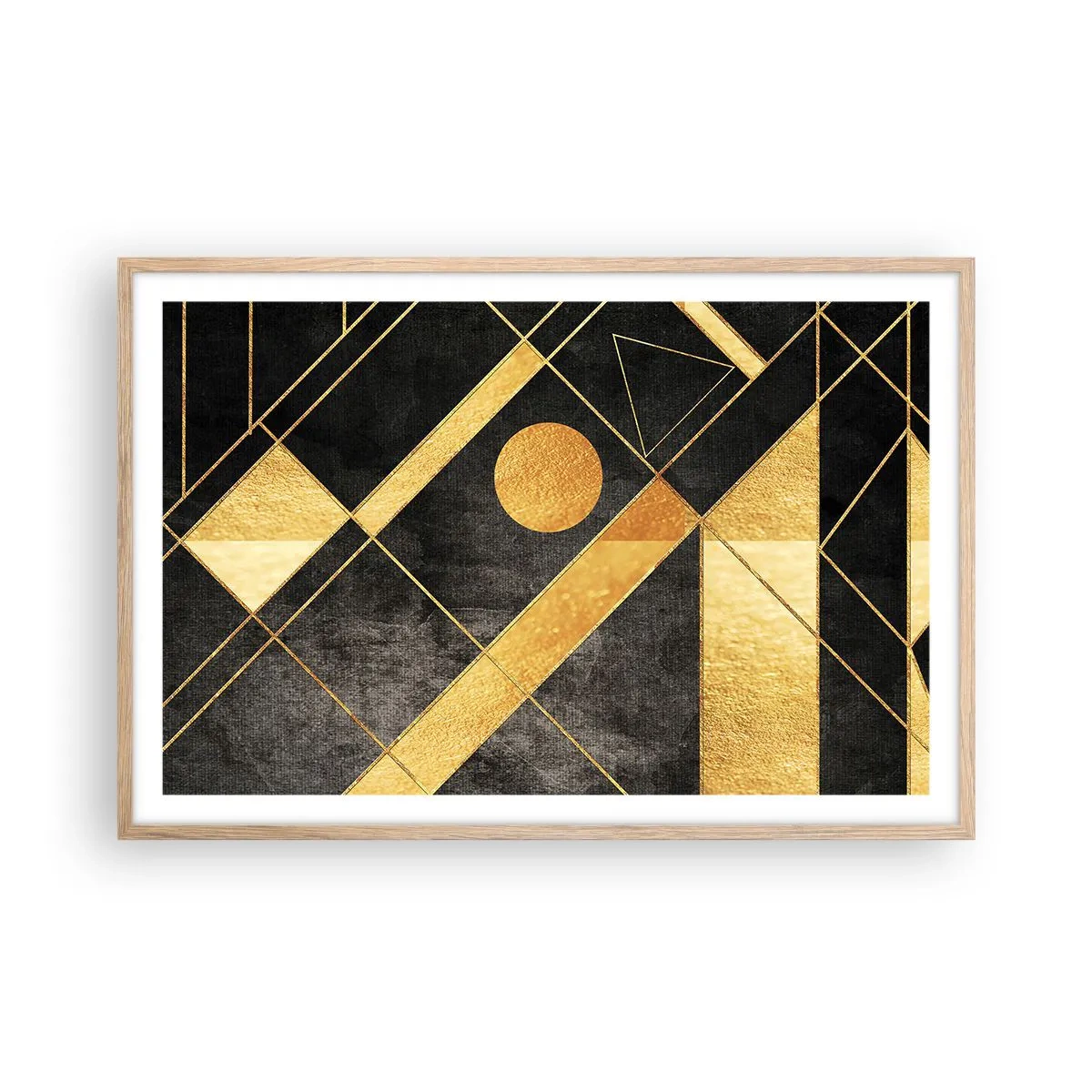 Een poster in een licht eiken lijst - De zon van de woestijn - 91x61 cm