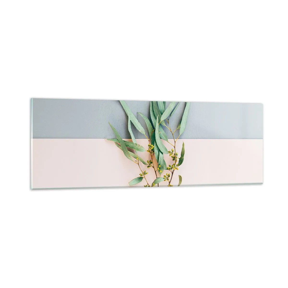 Schilderen op glas - Subtiliteit in pastelkleuren - 90x30 cm