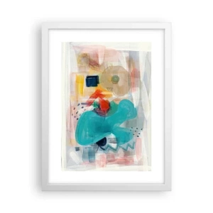 Poster in een witte lijst - Kleurrijk spel - 30x40 cm