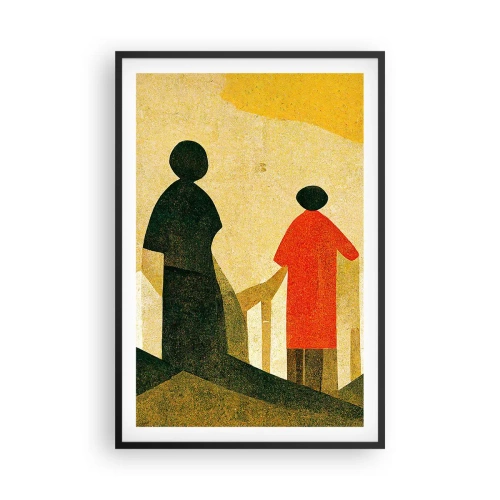 Poster in een zwarte lijst - Er is nog een lange weg te gaan - 61x91 cm