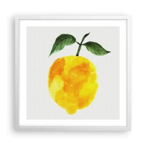 Poster in een witte lijst - Hoe proef je de zon? - 50x50 cm