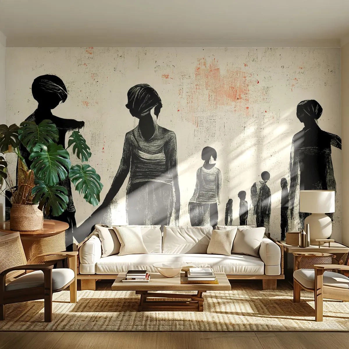 Zelfklevend Fotobehang Deluxe Sticker - Tegen eenzaamheid - Vrouwen, Werk, Deel - 250x175 cm