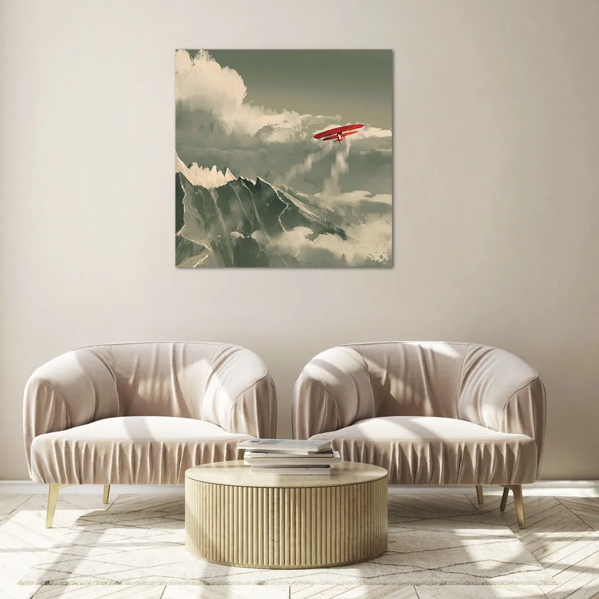 Schilderen op glas - Onverschrokken pionier - 70x70 cm