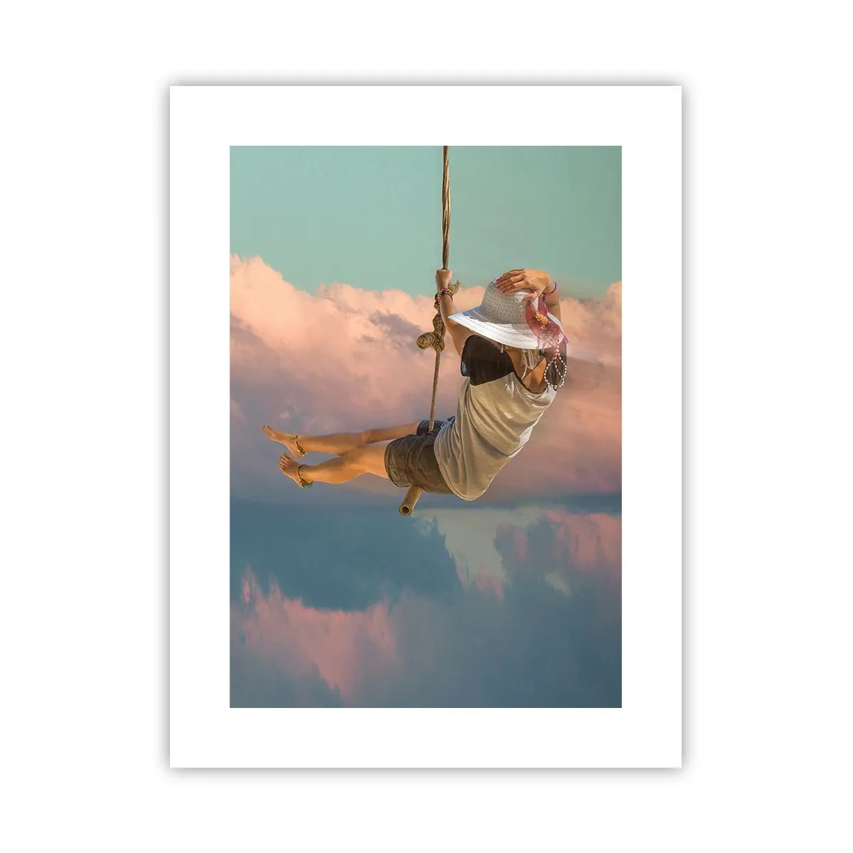 Poster - Plezier in de wolken - 30x40 cm
