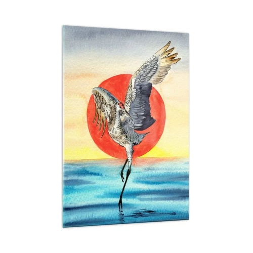 Schilderen op glas - Het is tijd om terug te gaan - 50x70 cm