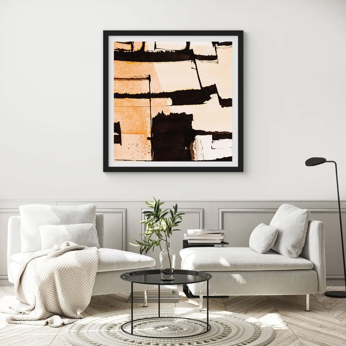 Poster in een zwarte lijst - Bestel echter - 60x60 cm